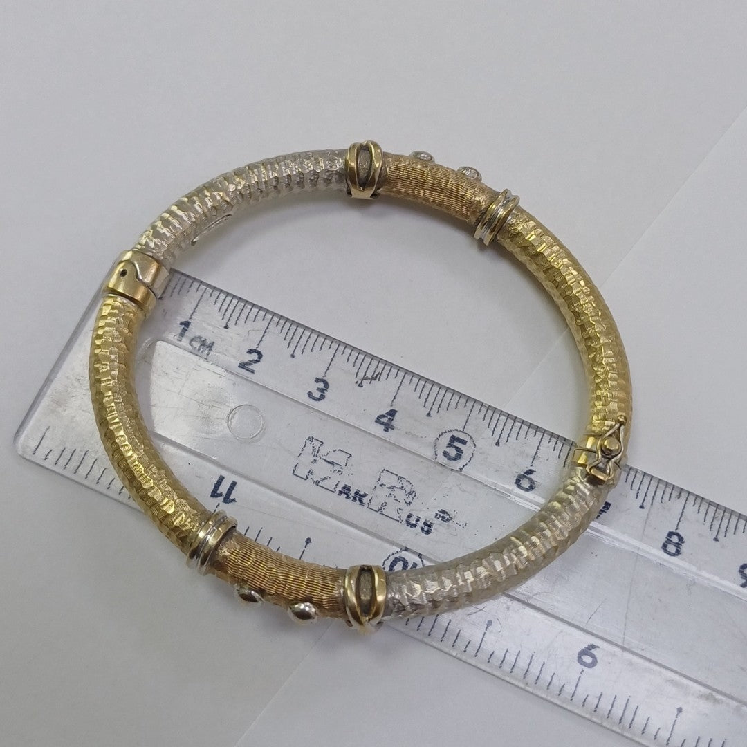 PULSERA RIGIDA ORO,ORO COMBINADO 14 K 15,40 GRMS (SEMINUEVO)