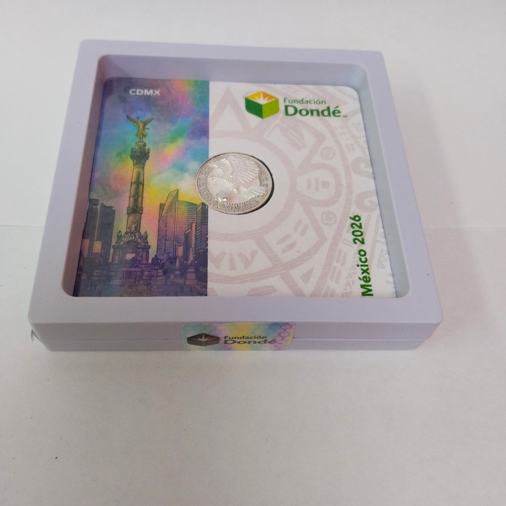 MEDALLA CONMEMORATIVA FRD FÚTBOL MOTIVO ÁGUILA PLATA .925 8.9 GR (NUEVO)