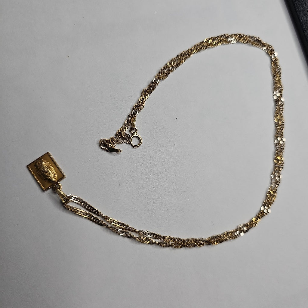 CADENA, DIJE ORO 14 K 5 GRMS (SEMINUEVO)
