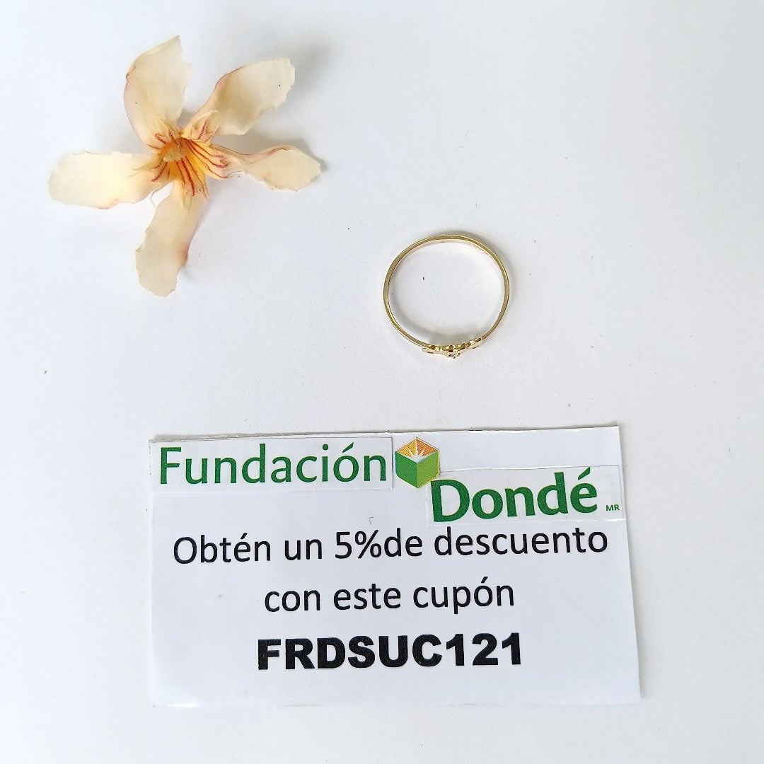 ANILLOS FIG CORAZON ORO 10K TALLA 8 0.9 GR (NUEVO)