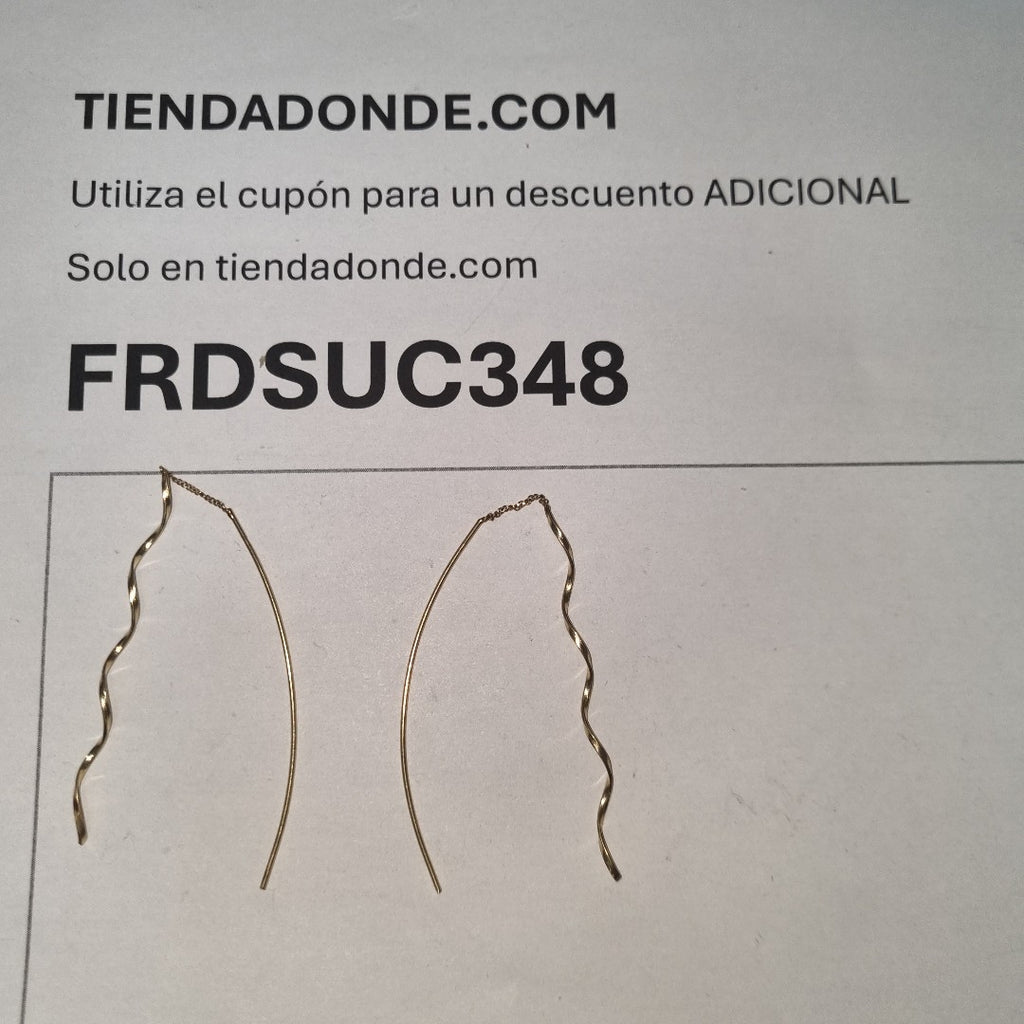 ARETES PAR ORO 14 K 1.9 GRMS (SEMINUEVO)