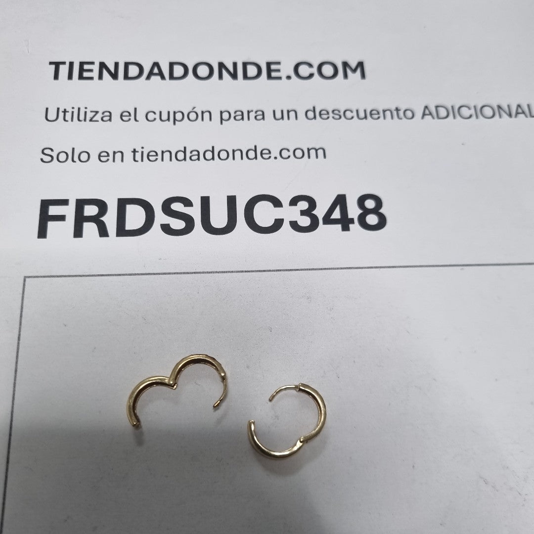 ARRACADAS PAR ORO 14 K 1.6 GRMS (SEMINUEVO)
