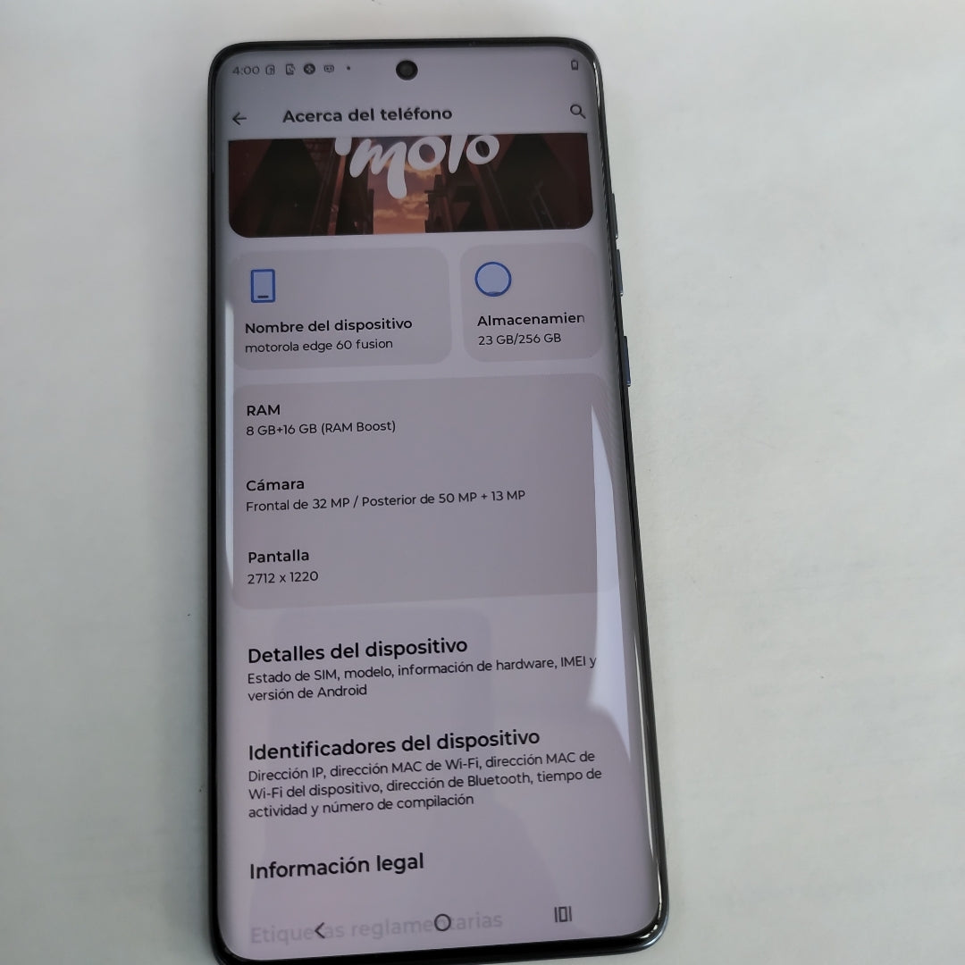 CELULAR MOTOROLA EDGE 60 FUSION XT2503-1 (2023) 256 GB 8 GB RAM