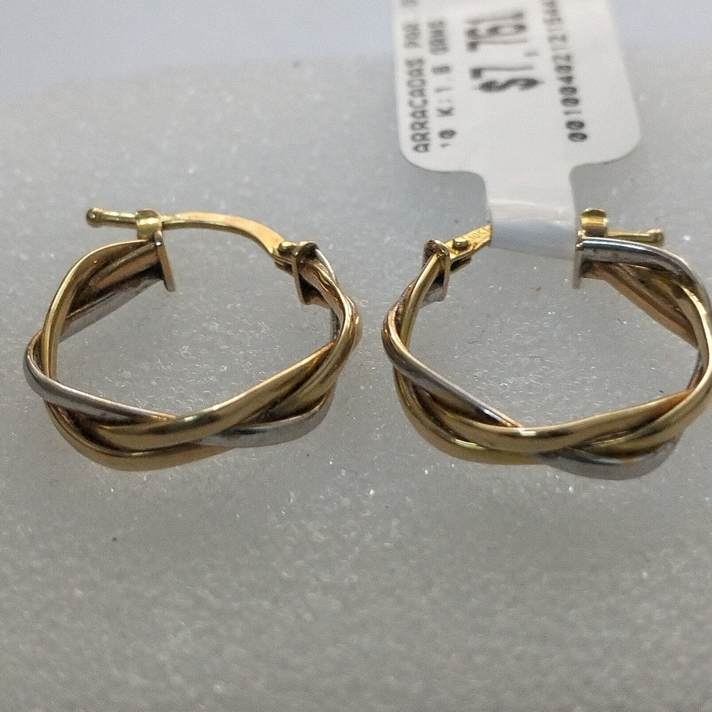 ARRACADAS PAR ORO 10 K 1.6 GRMS (SEMINUEVO)