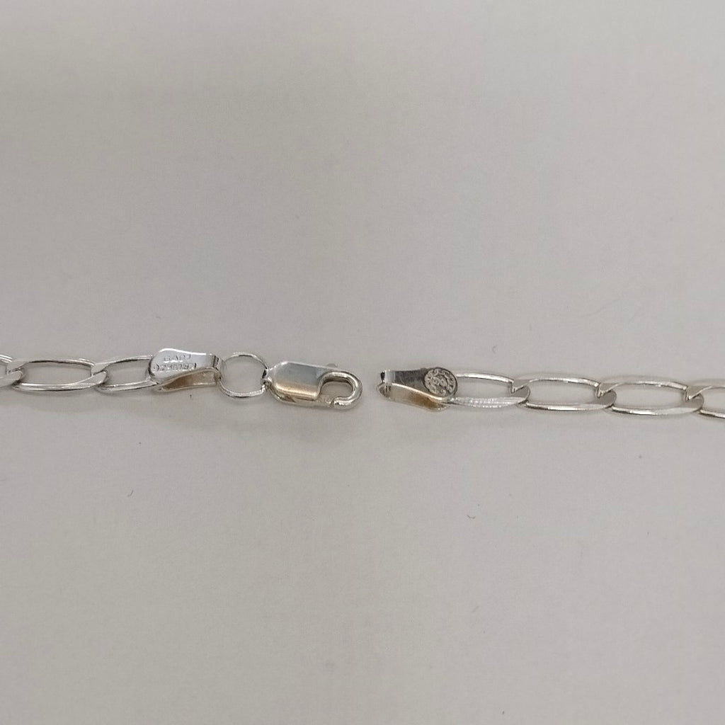CADENA TEJIDO ESLABONES PLATA .925 55 CM 9.9 GR (NUEVO)