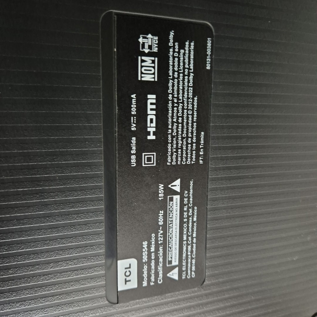 PANTALLA TCL 50S546 (2022) 50" QLED 4K (SEMINUEVO)