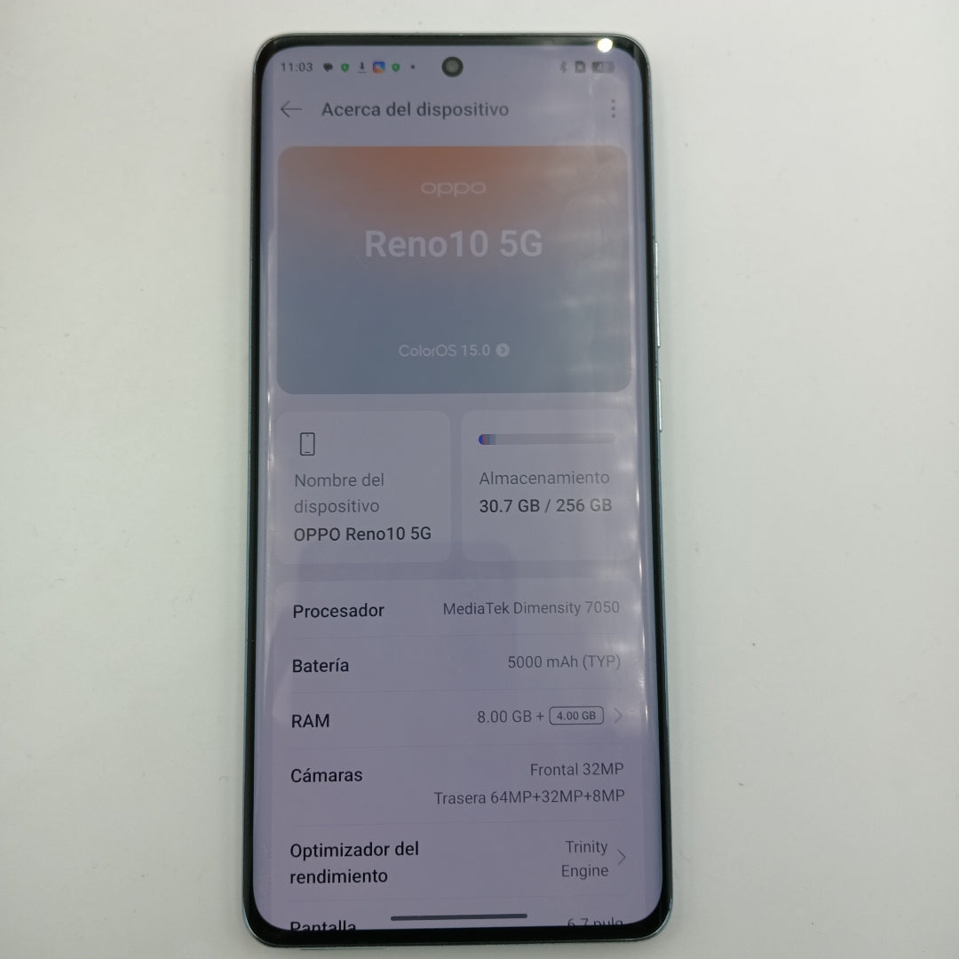 CELULAR OPPO RENO 10 CPH2531 (2023) 256 GB 8 GB RAM (SEMINUEVO)
