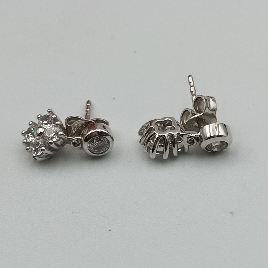 BROQUELES PAR ORO BLANCO 14 K 2,80 GRMS (SEMINUEVO)
