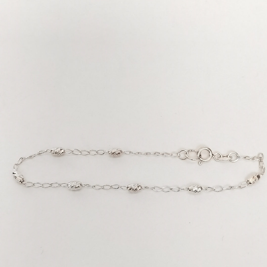 PULSERA TEJIDO TEJIDO ESPECIAL PLATA .925 18 CM 1.6 GR (NUEVO)