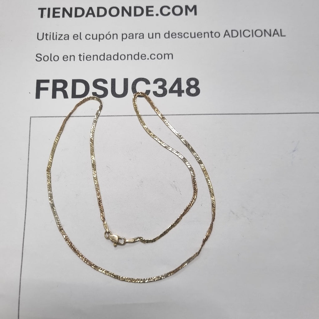 CADENA ORO, ORO COMBINADO 10 K 3.5 GRMS (SEMINUEVO)