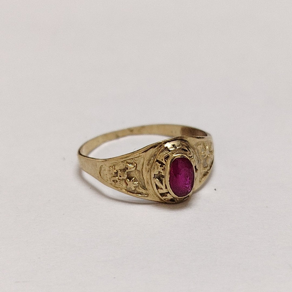 ANILLO DE GRADUACIÓN ORO 10 K 1 GRMS (SEMINUEVO)