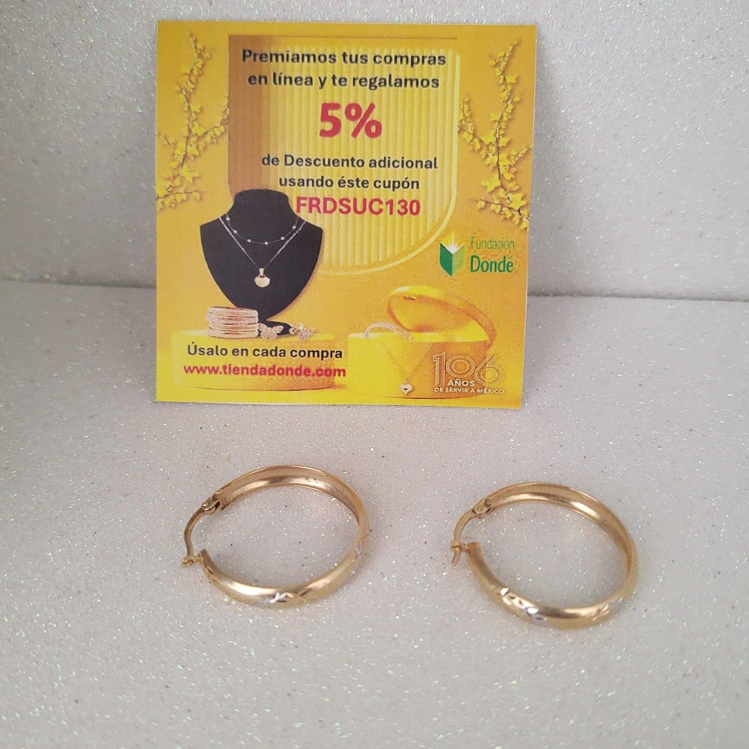 ARRACADAS PAR ORO 14 K 2.8 GRMS (SEMINUEVO)