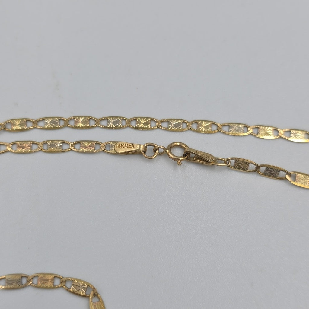CADENA ORO, RODIADO 14 K 4.9 GRMS (SEMINUEVO)