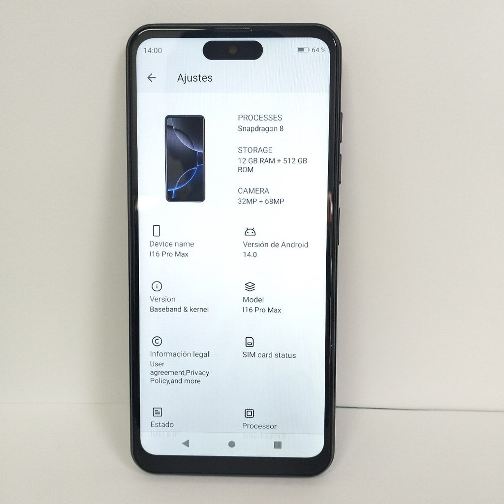 CELULAR OTRAS MARCAS OTROS MODELOS 512 GB 8 GB RAM (SEMINUEVO)