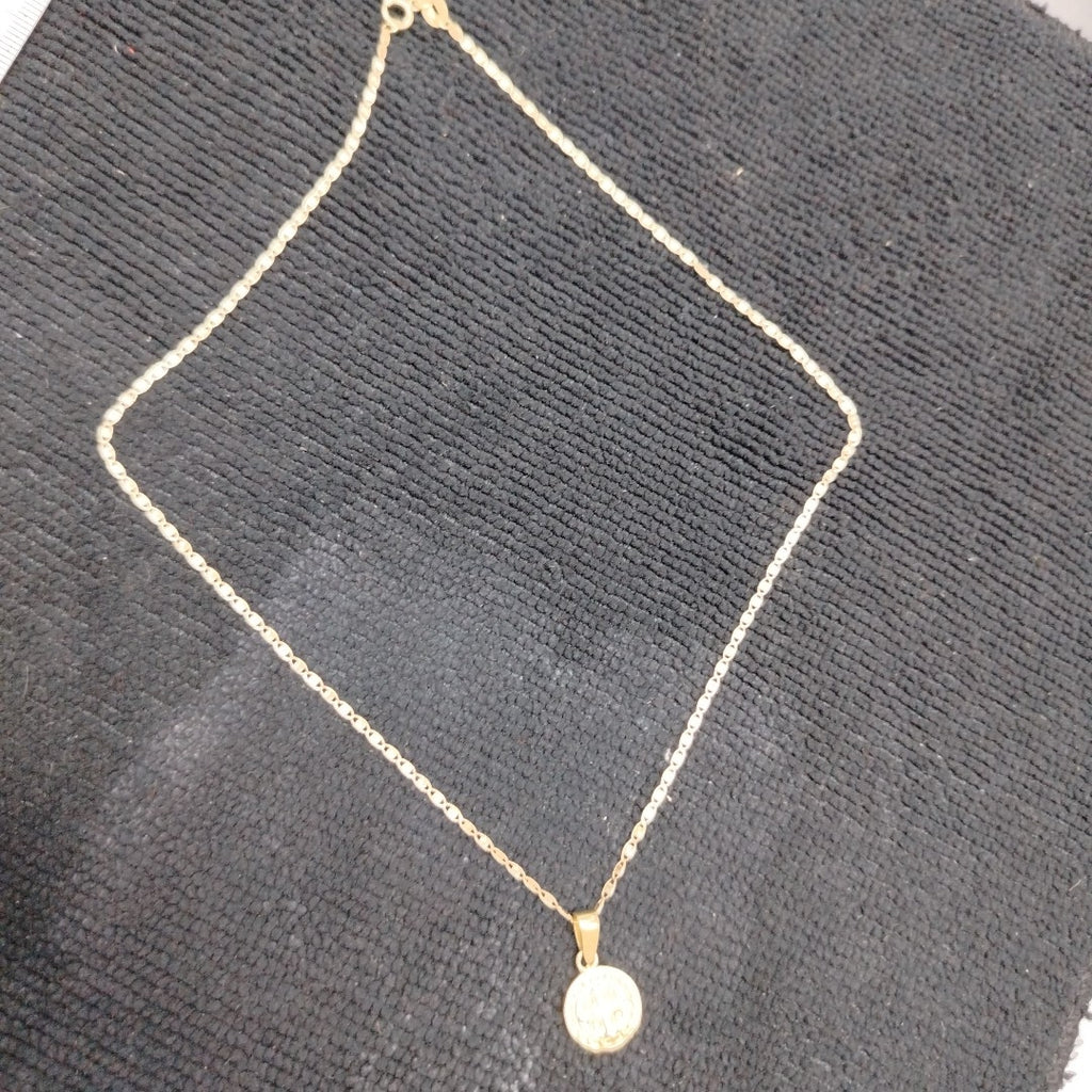 CADENA, DIJE ORO COMBINADO 10 K 2.6 GRMS (SEMINUEVO)