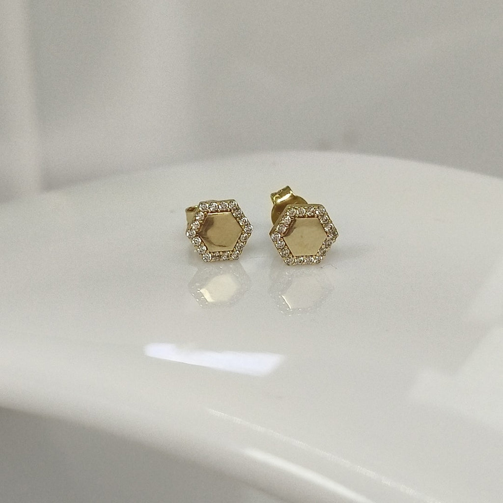BROQUELES ORO 14K 1.1 (NUEVO)