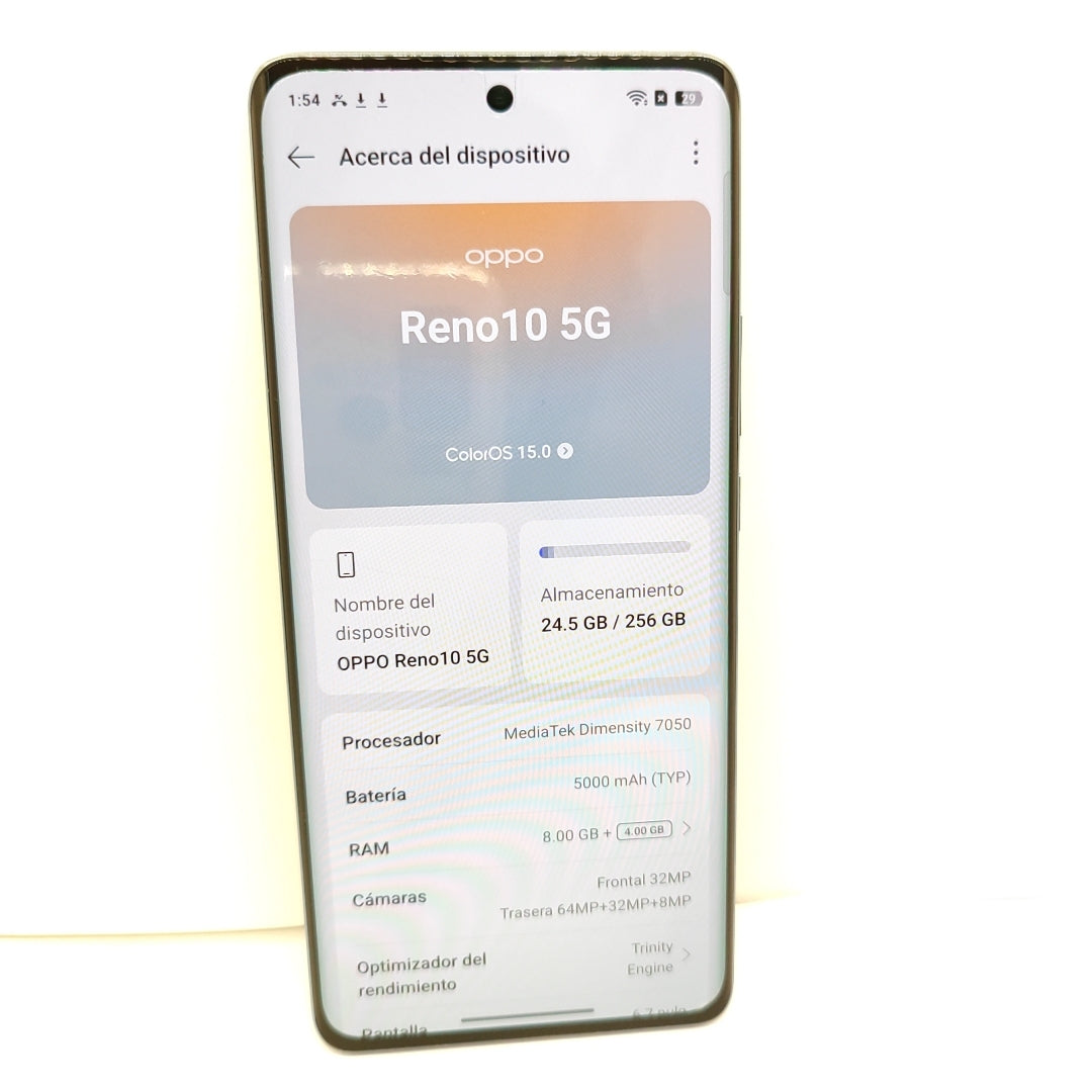 CELULAR OPPO RENO 10 CPH2531 (2023) 256 GB 8 GB RAM (SEMINUEVO)