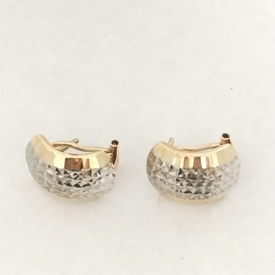ARETES PAR ORO COMBINADO 14 K 2,70 GRMS (SEMINUEVO)