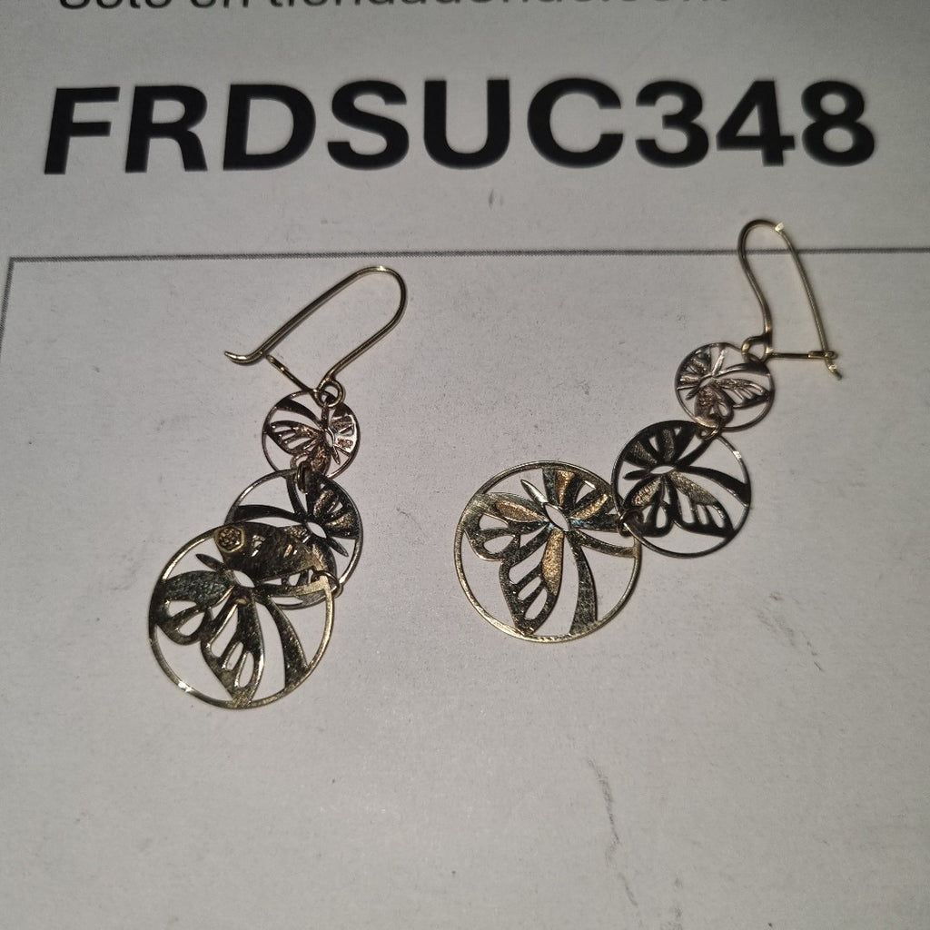 ARETES PAR ORO COMBINADO 14 K 2.7 GRMS (SEMINUEVO)