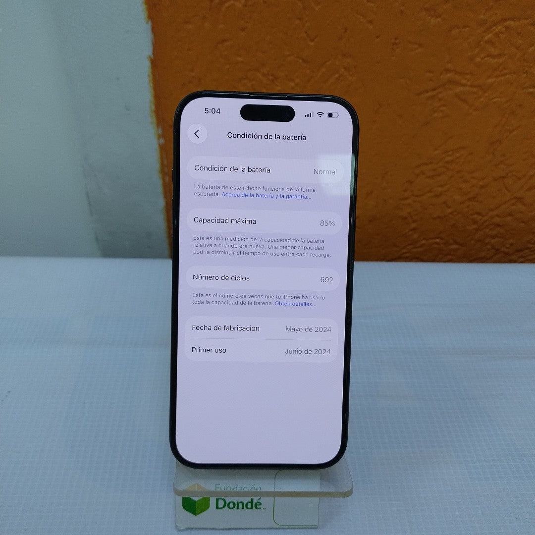CELULAR APPLE IPHONE 15 PRO A3101 128 GB 8 GB RAM (SEMINUEVO)