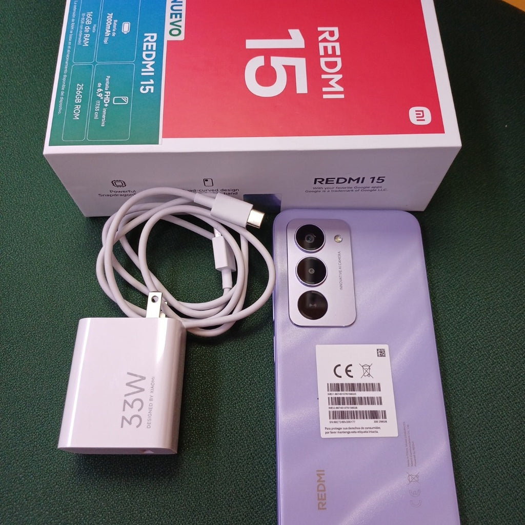 CELULAR XIAOMI REDMI 15 25062RN2DL (2025) 256 GB 8 GB RAM (SEMINUEVO)