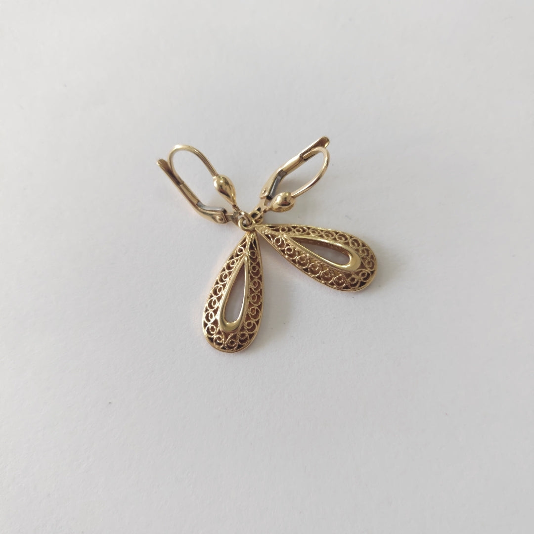 ARETES PAR ORO 14 K 3,20 GRMS (SEMINUEVO)