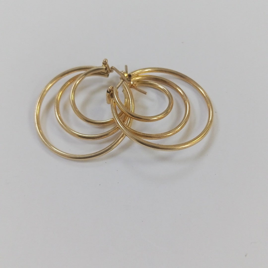 ARRACADAS PAR ORO 14 K 4.5 GRMS (SEMINUEVO)