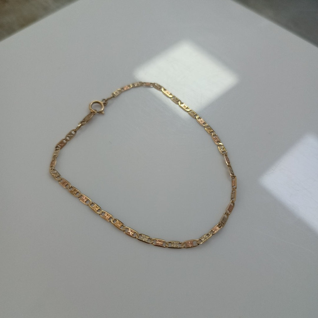 PULSERA ORO, ORO COMBINADO 10 K 1.2 GRMS (SEMINUEVO)