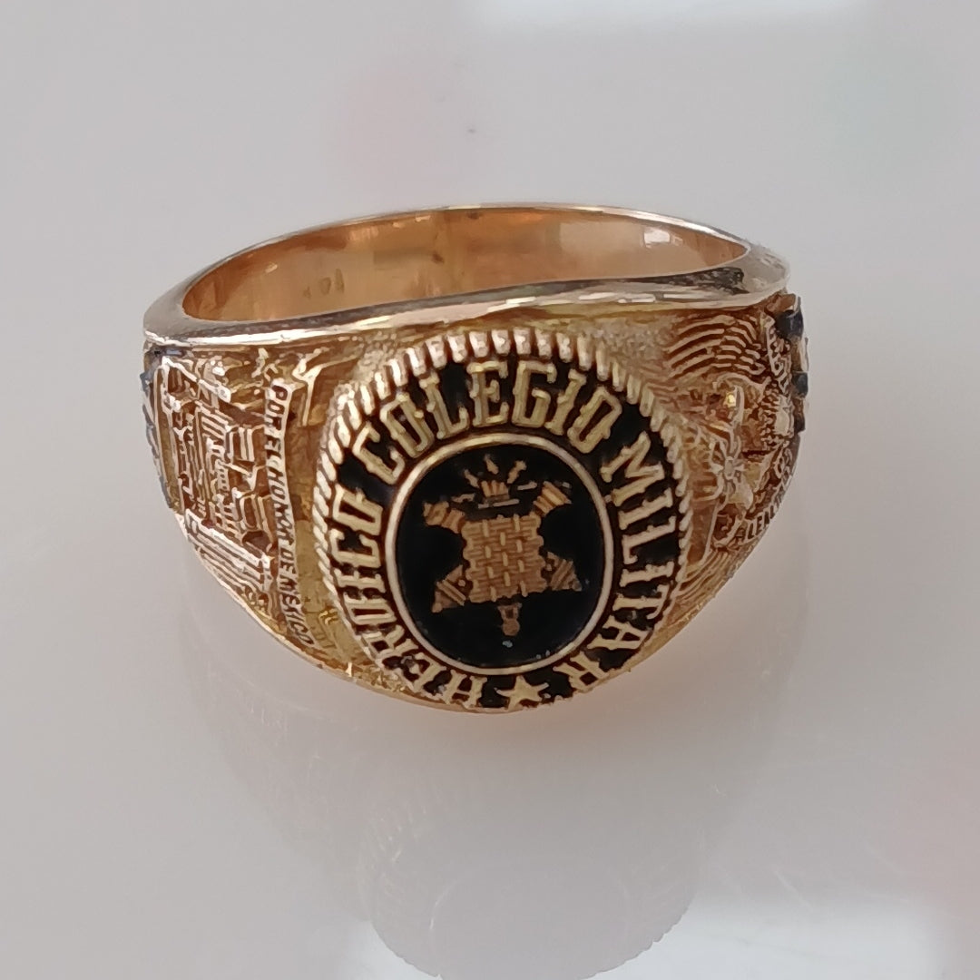 ANILLO DE GRADUACIÓN ORO 14 K 11 GRMS (SEMINUEVO)