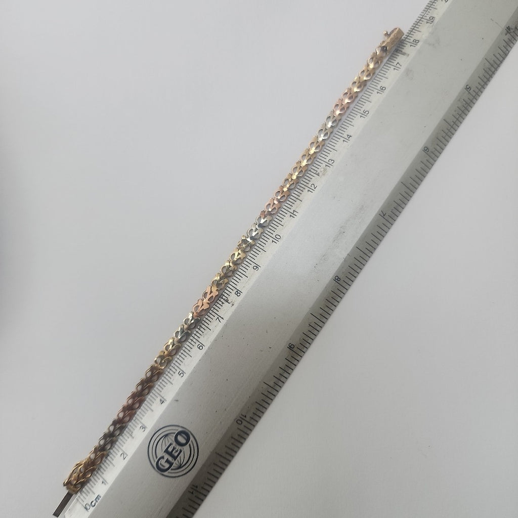 PULSERA ORO COMBINADO 14 K 4,40 GRMS (SEMINUEVO)