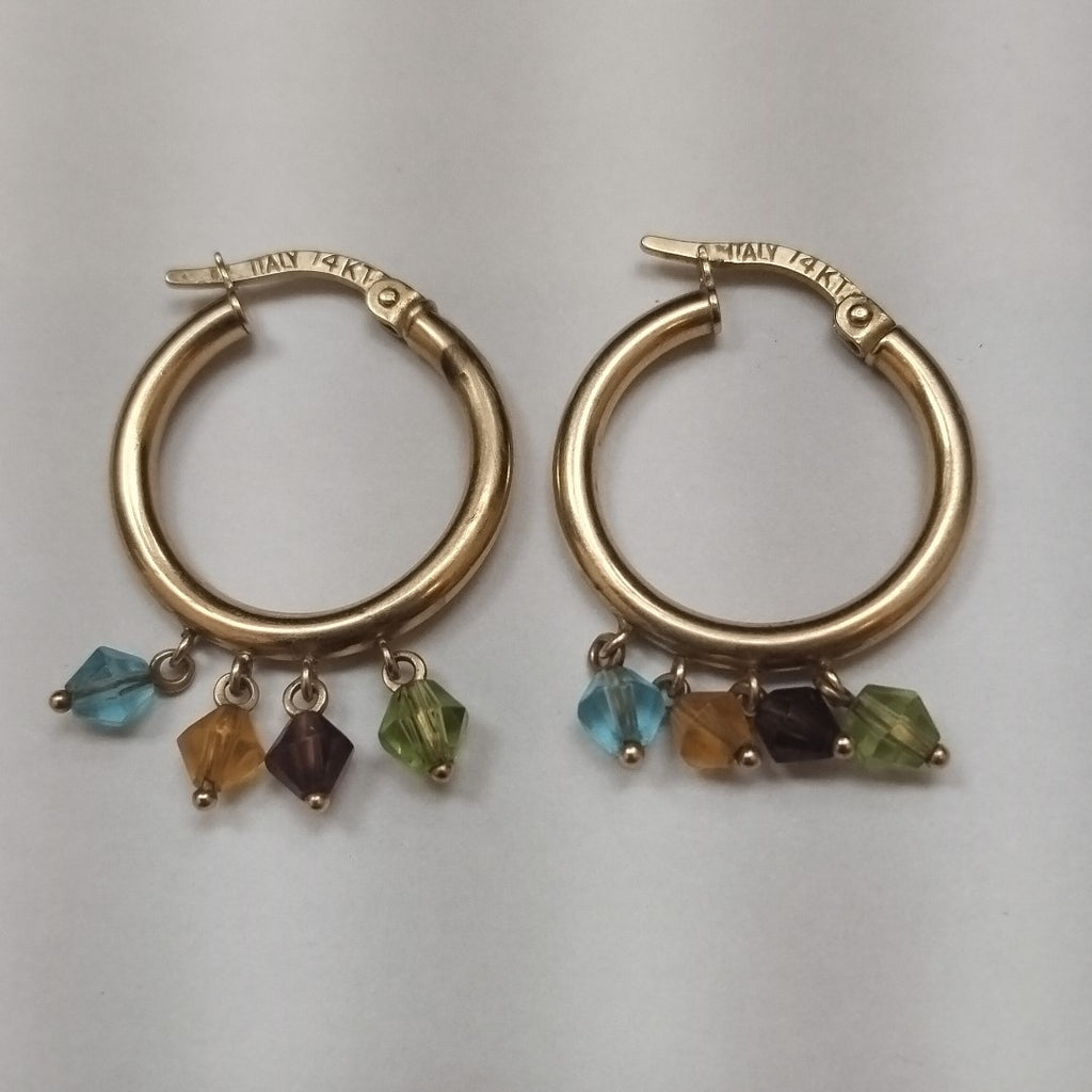 ARRACADAS PAR ORO 14 K 2.6 GRMS (SEMINUEVO)