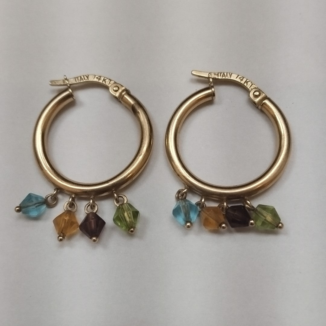 ARRACADAS PAR ORO 14 K 2.6 GRMS (SEMINUEVO)