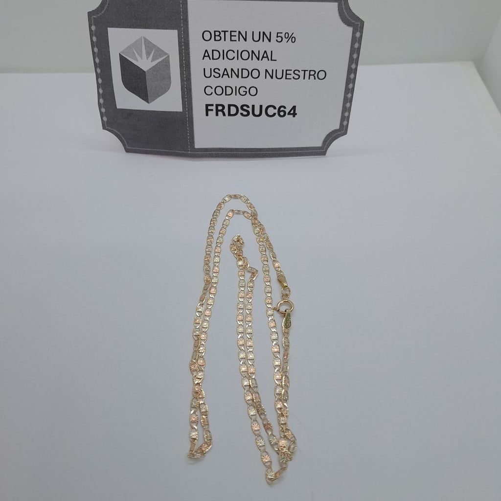 CADENAS TEJIDO GUCHI ORO 10K 55 CM 2.7 GR (NUEVO)
