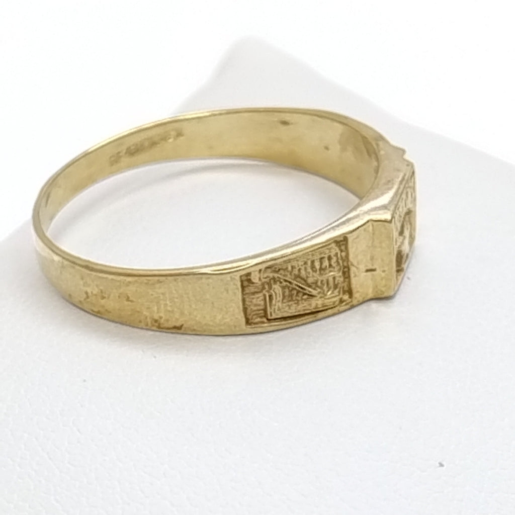 ANILLO DE GRADUACIÓN ORO 10 K 2,10 GRMS (SEMINUEVO)
