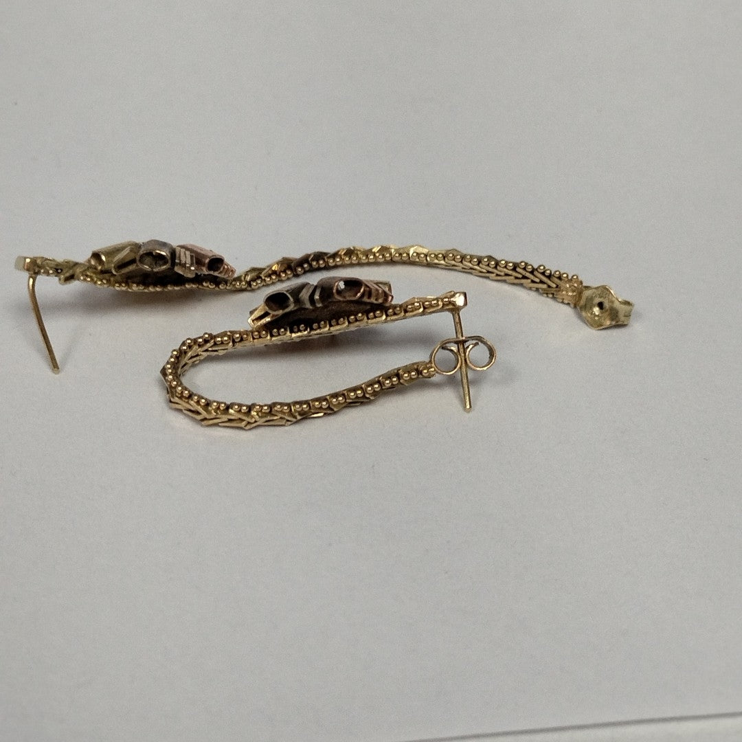 ARETES PAR ORO 14 K 7,50 GRMS (SEMINUEVO)