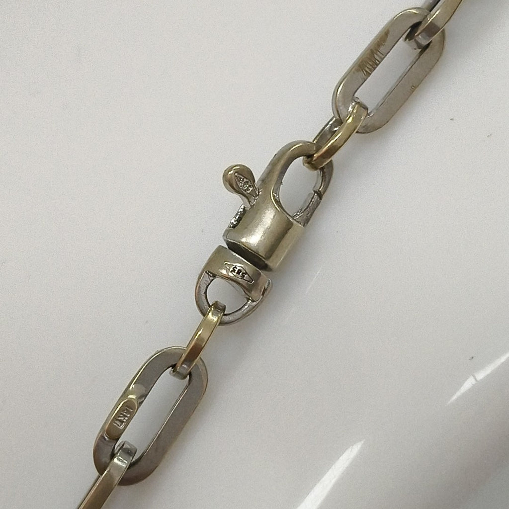CADENA ORO, ORO BLANCO 14 K 13.8 GRMS (SEMINUEVO)