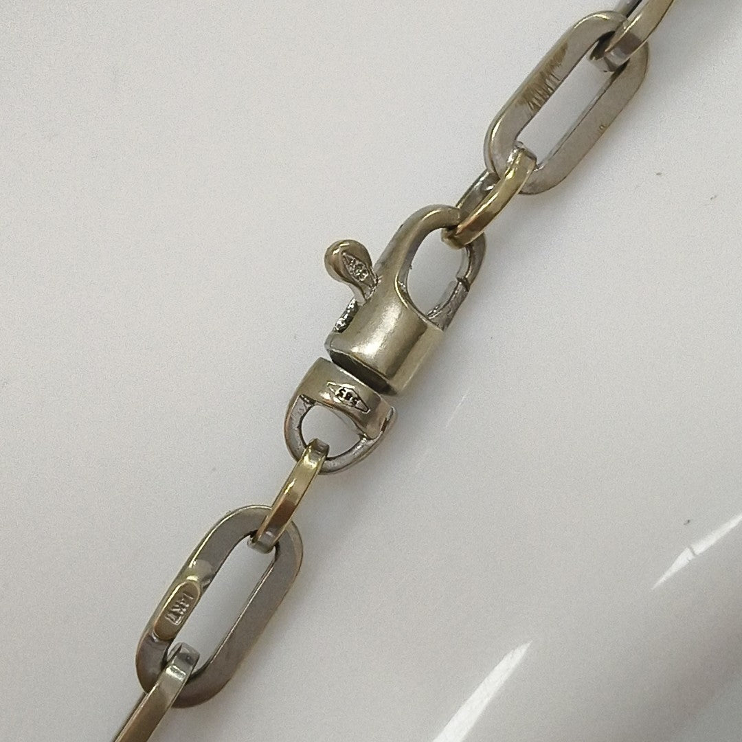 CADENA ORO, ORO BLANCO 14 K 13.8 GRMS (SEMINUEVO)