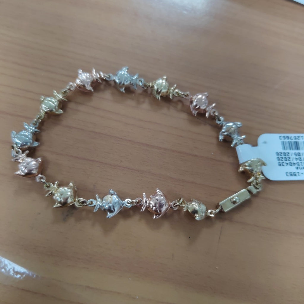 PULSERA ORO COMBINADO 10 K 5,60 GRMS (SEMINUEVO)