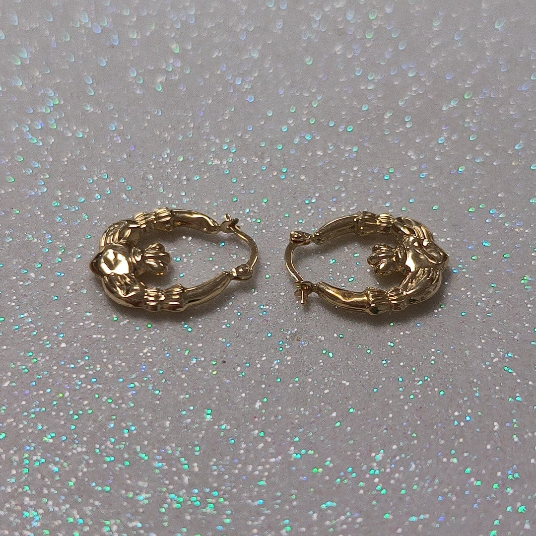 BROQUELES PAR ORO 14 K 0,80 GRMS (SEMINUEVO)