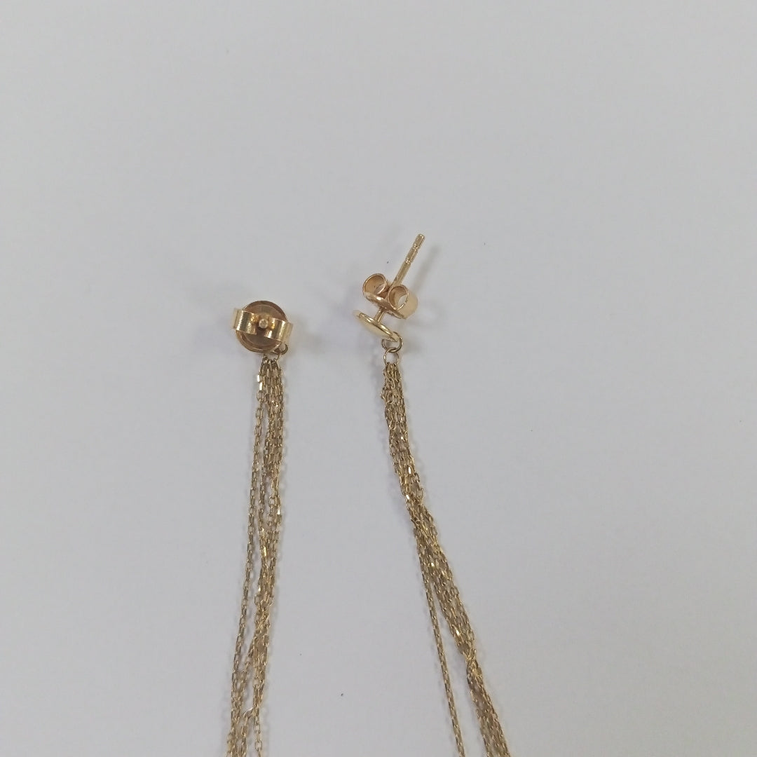 BROQUELES PAR ORO 14 K 3.8 GRMS (SEMINUEVO)