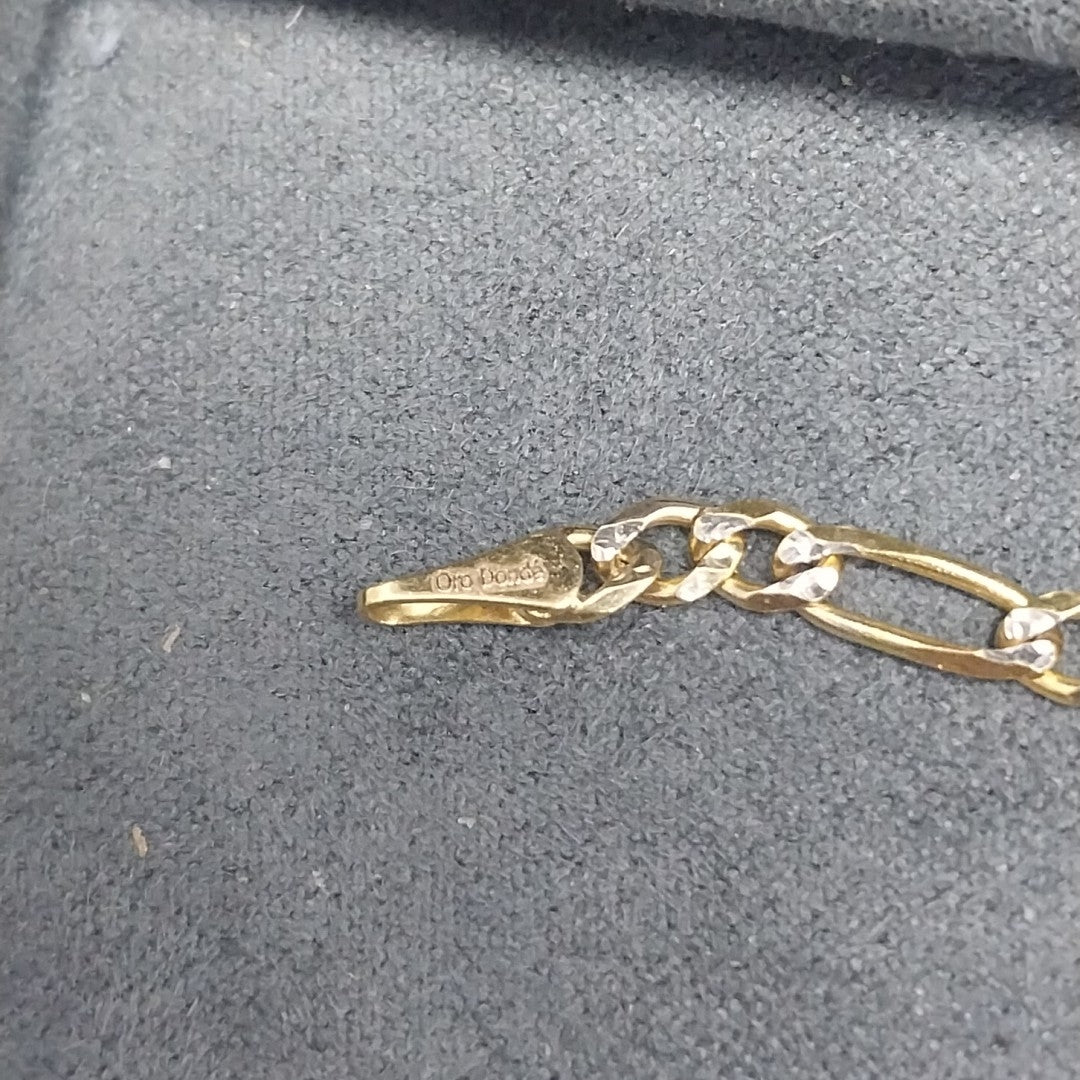 PULSERAS 3X1 DIAMANTADA ORO 14K 18 CM 3 GR (NUEVO)