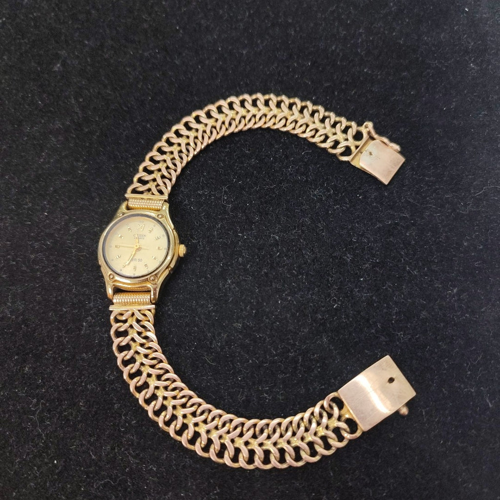 RELOJ CAJA ACERO PULSO ORO ORO 8 K 24.7 GRMS (SEMINUEVO)
