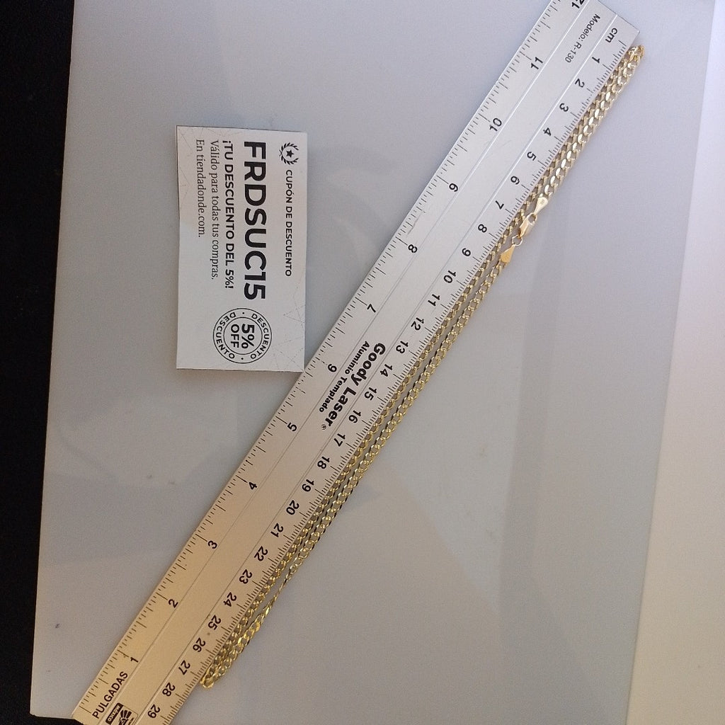 CADENAS BARBADA ORO 14K 55 CM 13.2 GR (NUEVO)