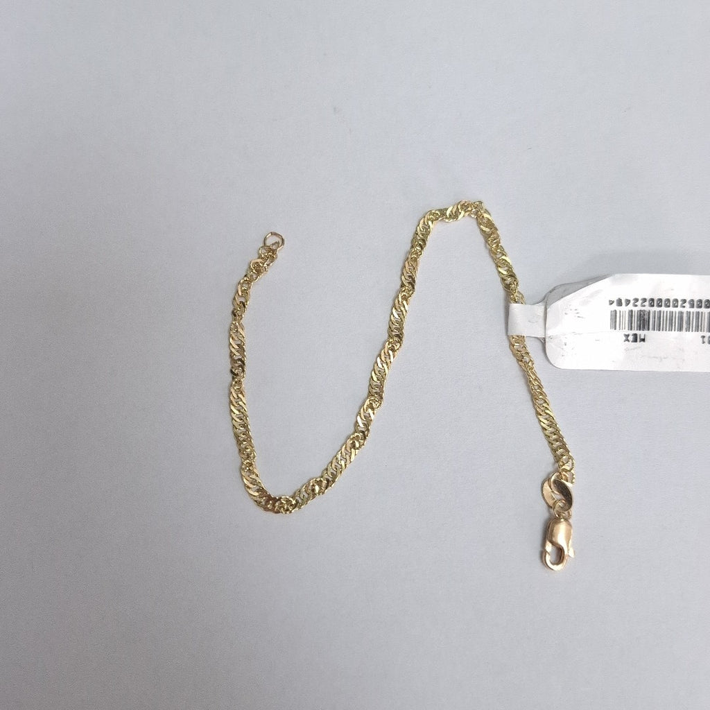 PULSERAS TEJIDO MEDIO TZL ORO 14K 18 CM 1.9 GR (NUEVO)