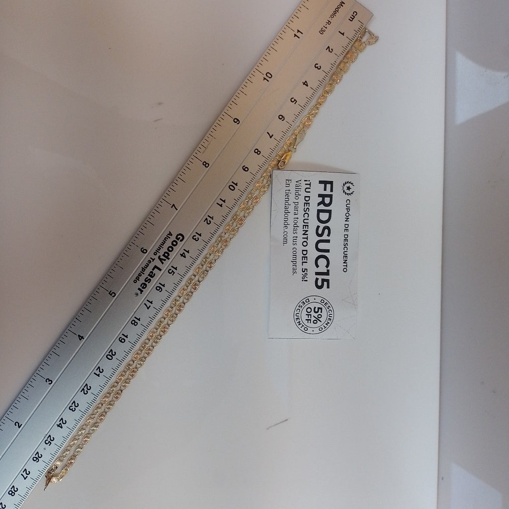 CADENAS TEJIDO GUCHI ORO 10K 55 CM 6.9 GR (NUEVO)