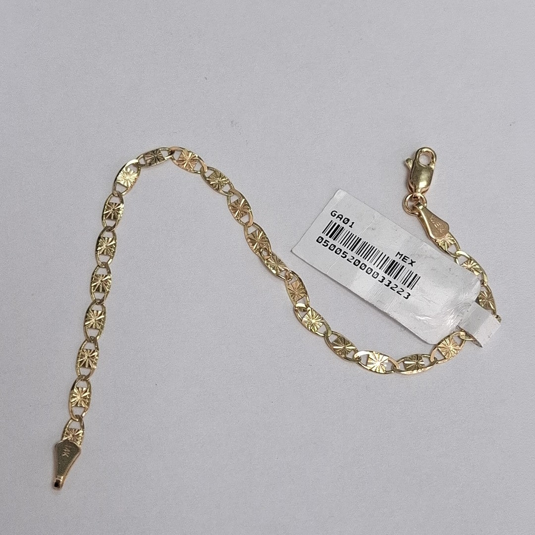 PULSERAS GUCHI ORO 14K 18 CM 2.9 GR (NUEVO)