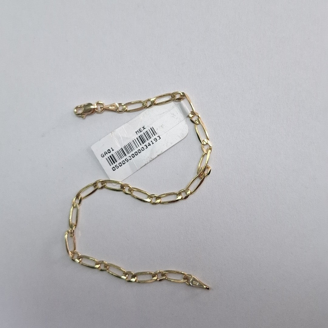 PULSERAS 1X1 ORO 14K 18 CM 2.7 GR (NUEVO)