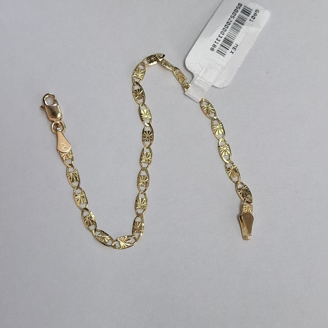 PULSERAS GUCHI ORO 14K 18 CM 2.8 GR (NUEVO)