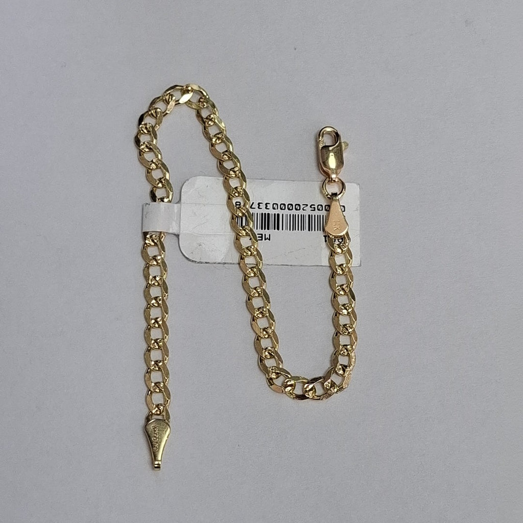 PULSERAS BARBADA ORO 14K 18 CM 4.5 GR (NUEVO)