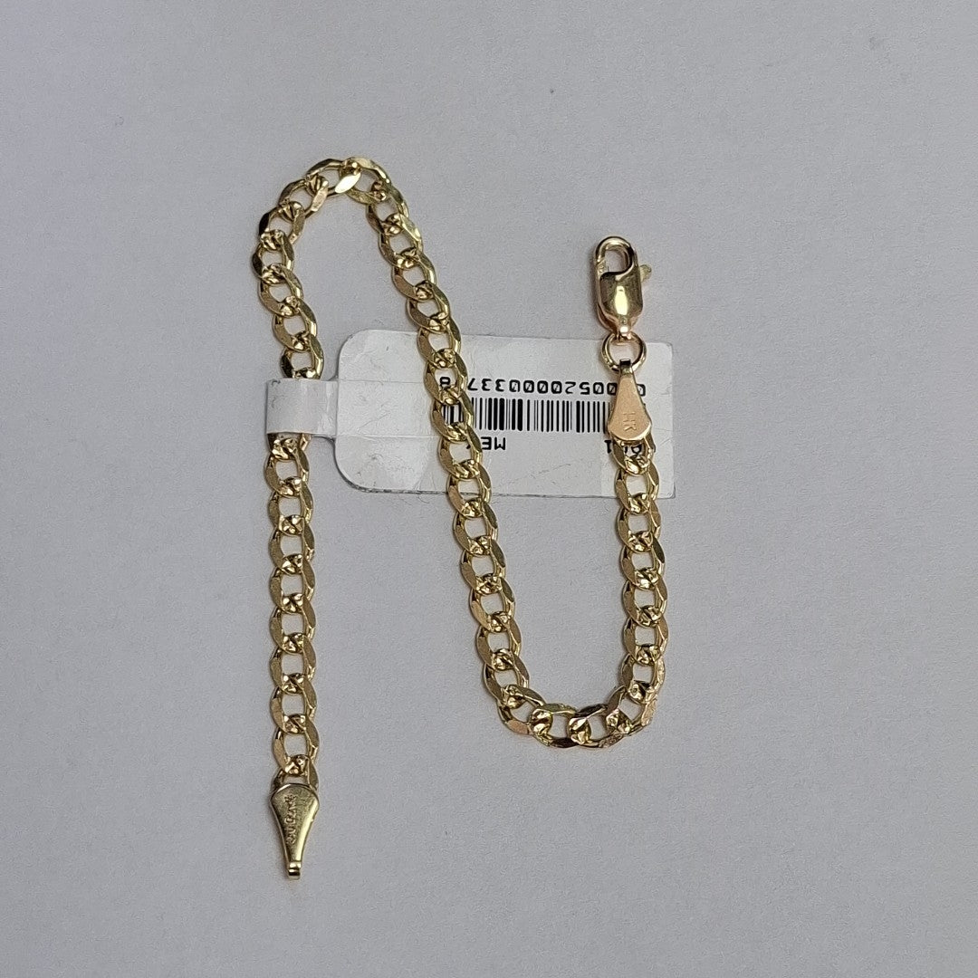 PULSERAS BARBADA ORO 14K 18 CM 4.5 GR (NUEVO)